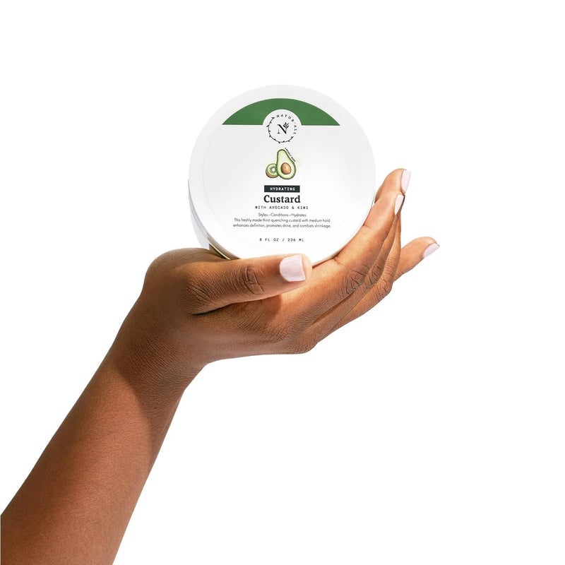 NaturAll Avocado & Kiwi Curl Defining Gel â€“ Strong Hold Curling Custard for Curly Hair â€“ Crunch Free Curls Activator & Enhancer â€“ Sulfate & Paraben Free 8 oz. - Image 2