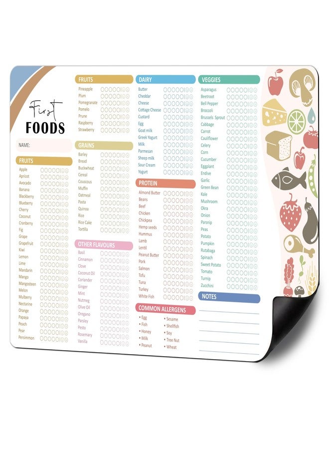 BIROYAL Baby's First Foods Tracker Fridge Magnet - Image 1