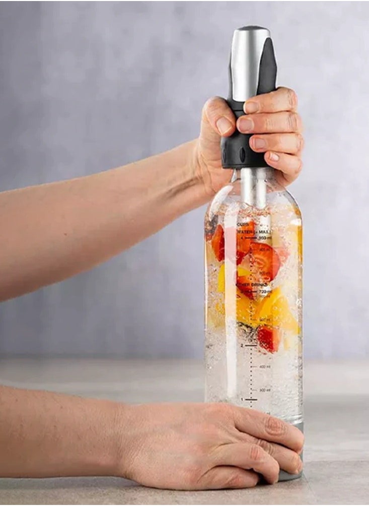ISI - Twist'n Sparkle Plus Manual Soda Maker 950ml, Clear - Image 1