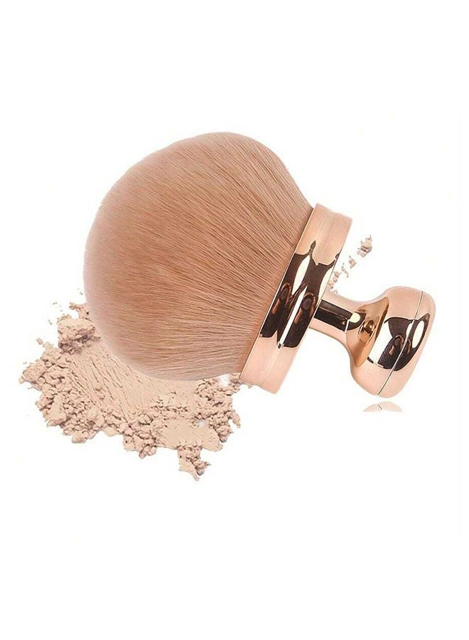 فرشاة بودرة مكياج كبيرة أحمر الخدود، شعيرات منفوشة مناسبة لفن الأظافر أو أدوات المكياج المتطورة، مناسبة لجميع أنواع البشرة مع قاعدة حامل - Image 1