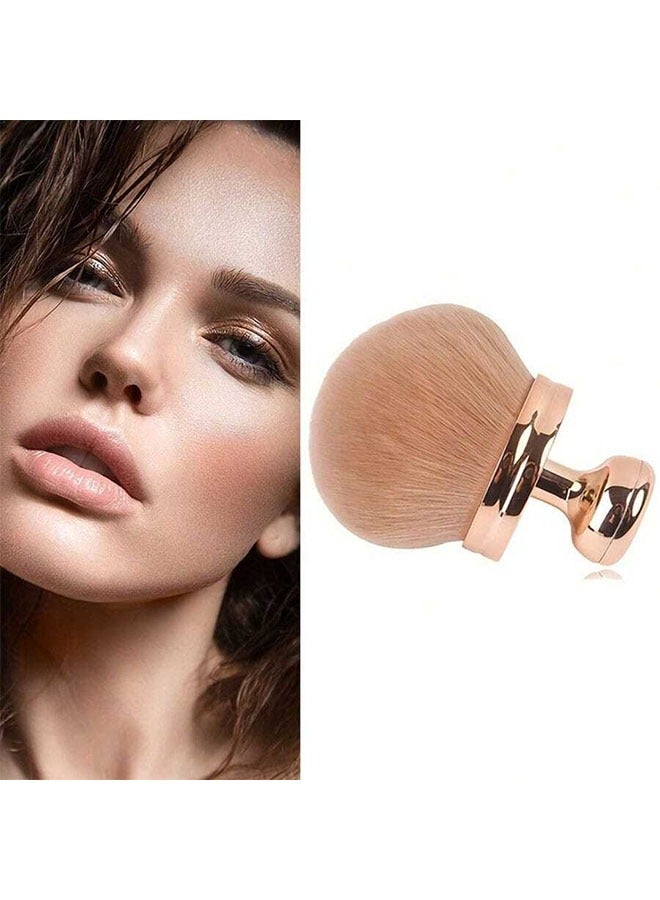 فرشاة بودرة مكياج كبيرة أحمر الخدود، شعيرات منفوشة مناسبة لفن الأظافر أو أدوات المكياج المتطورة، مناسبة لجميع أنواع البشرة مع قاعدة حامل - Image 2