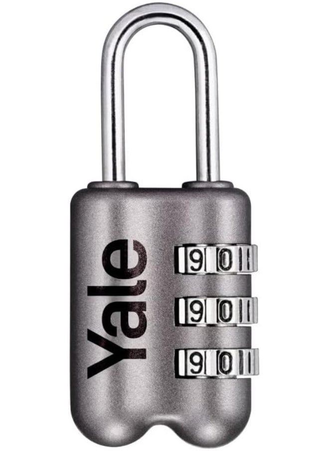 Yale Yale Yp2/23/128/1G Travel Padlock Grey, Suitable For Travel Bags  - Image 3