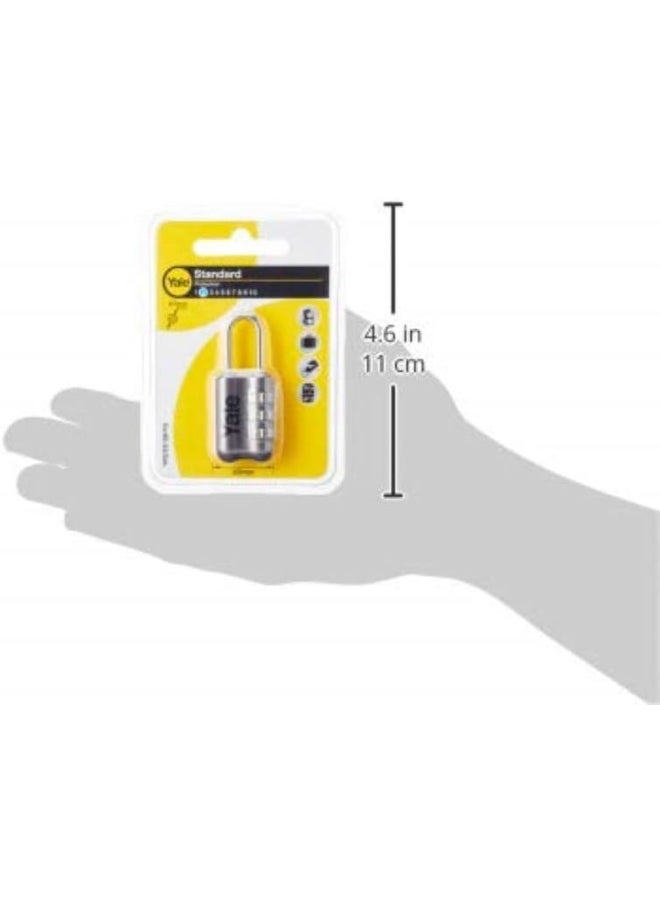 Yale Yale Yp2/23/128/1G Travel Padlock Grey, Suitable For Travel Bags  - Image 4
