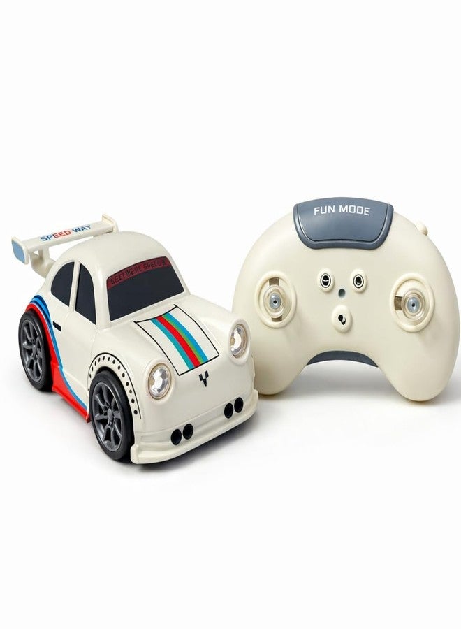 Babelly Remote Control Racing Car for Kids | Mini RC Drift with LED Lights | 3 Mode Smart RC – Remote Control, Follow & Escape Mode (3+ Years) (White Escape Car) - Image 1