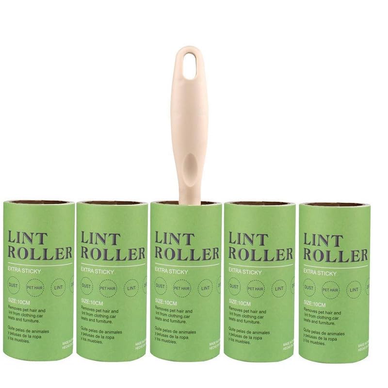VazzLox Lint Remover for Clothes Roller 300 Sheets Reusable Sticky Picker Cleaner Lint Roller for Clothes Lint Remover Roller Brush Easy Tear Sheets Lint Roller for Travel Pet Hair Clothes, Furniture - Image 1