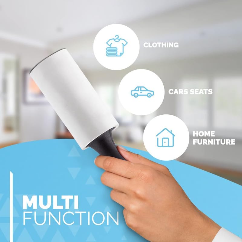 VazzLox Lint Remover for Clothes Roller 300 Sheets Reusable Sticky Picker Cleaner Lint Roller for Clothes Lint Remover Roller Brush Easy Tear Sheets Lint Roller for Travel Pet Hair Clothes, Furniture - Image 2