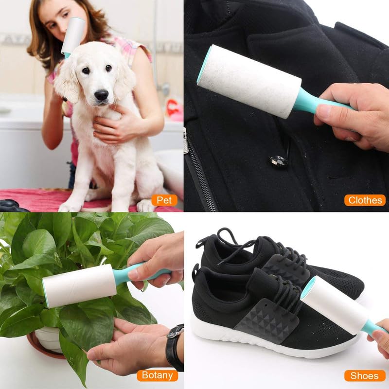 VazzLox Lint Remover for Clothes Roller 300 Sheets Reusable Sticky Picker Cleaner Lint Roller for Clothes Lint Remover Roller Brush Easy Tear Sheets Lint Roller for Travel Pet Hair Clothes, Furniture - Image 4