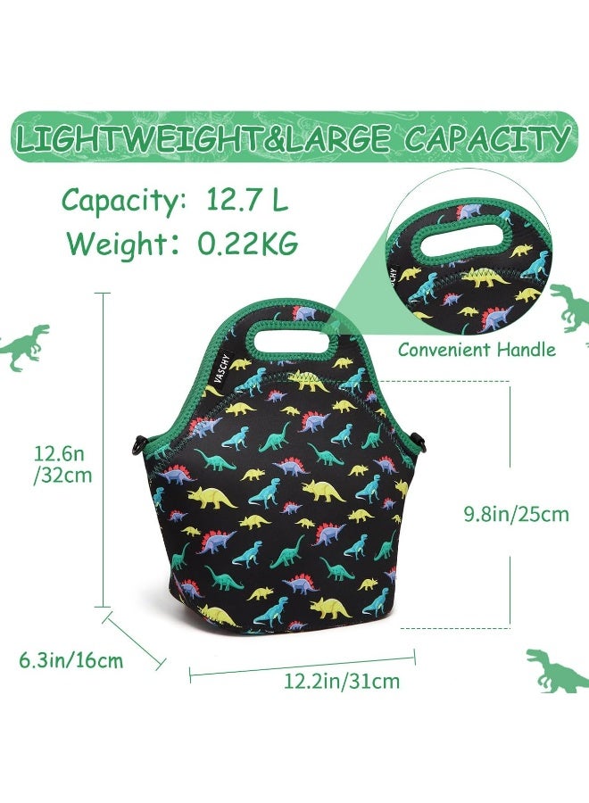 VASCHY Neoprene Insulated Lunch Bag Tote with Detachable Adjustable Shoulder Strap for Kids, Women - Image 4