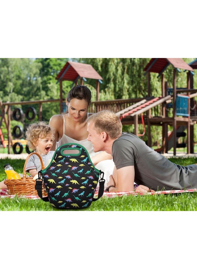 VASCHY Neoprene Insulated Lunch Bag Tote with Detachable Adjustable Shoulder Strap for Kids, Women - Image 2