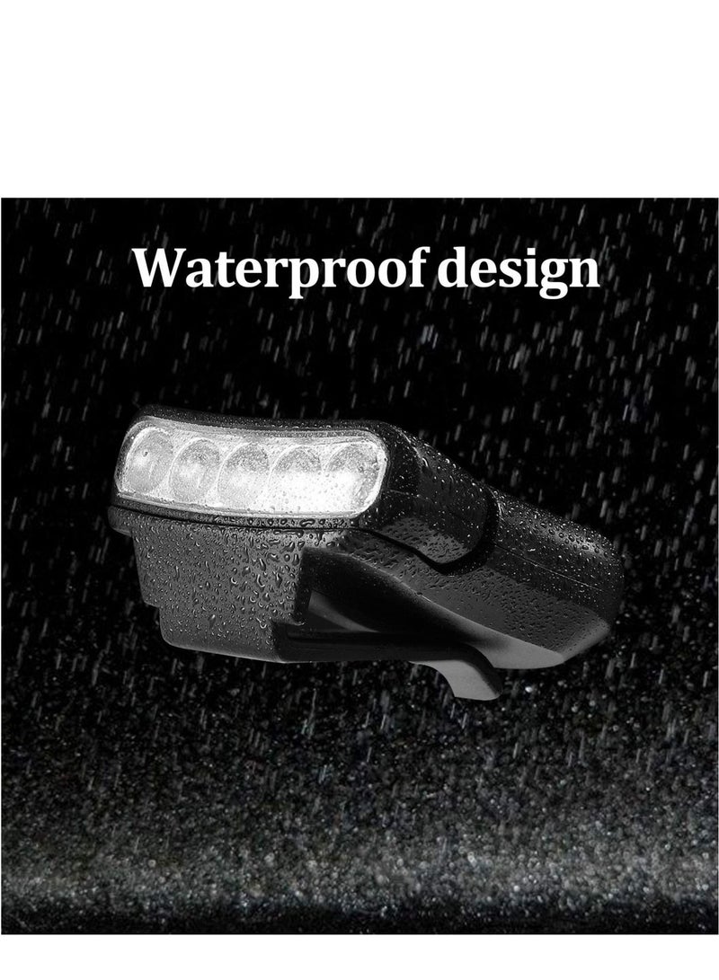 Y&D SYOSI 6 Pieces Ultra Bright Mini Hands Free 5 LED Clip on Cap Light - Rechargeable Waterproof Hat Flashlight Headlamp for Hunting Camping Running Fishing(Black, Orange) - Image 4
