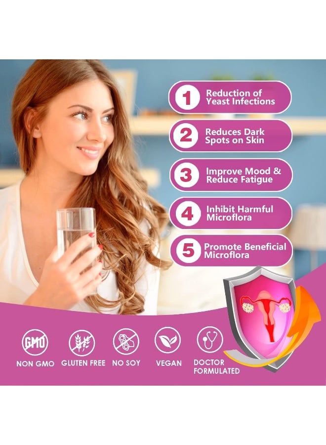 OMOGS Women's Probiotic, 120-Billion-CFUs, 18 Strains, with 3 Prebiotics and Cranberry Extract - Image 5