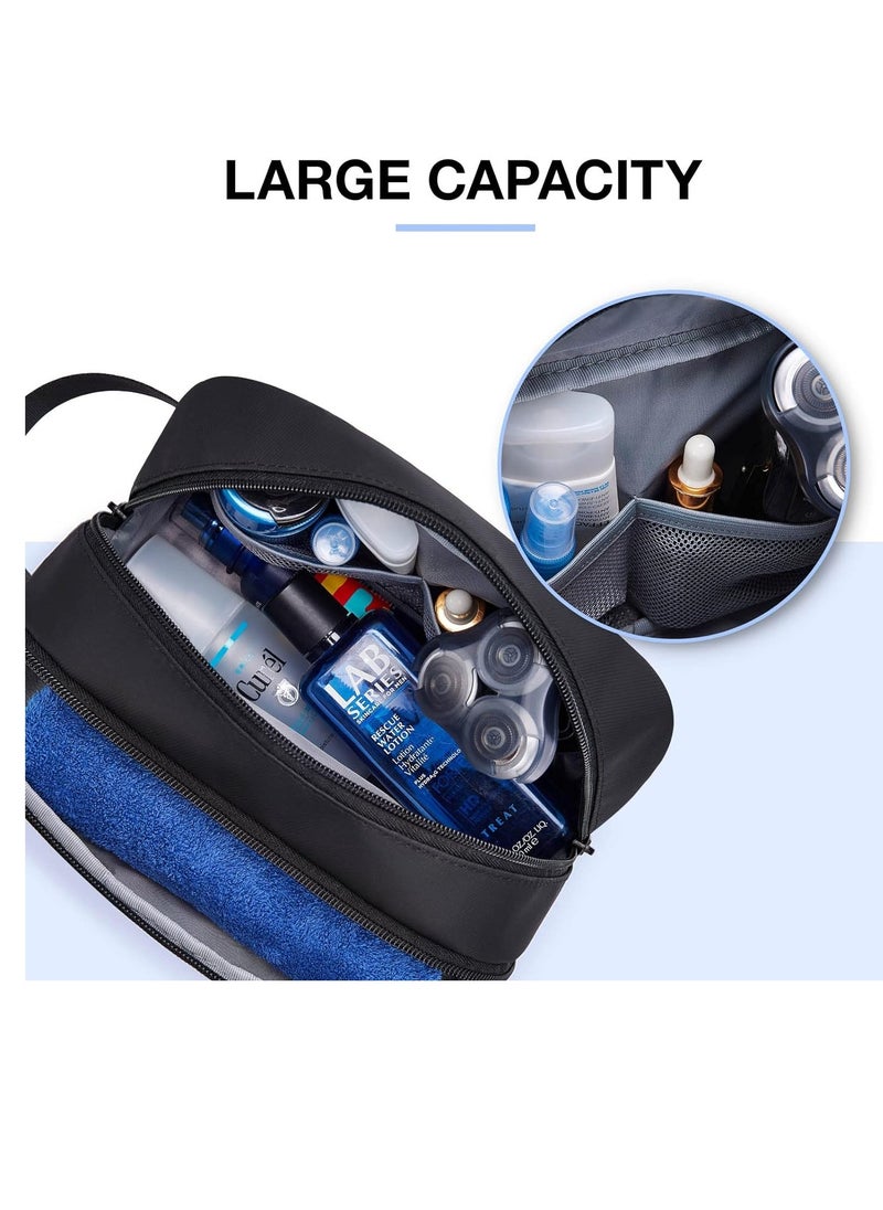 BAGSMART BAGSMART Travel Toiletry Bag for Men, Dopp Kit Water Resistant Shaving Bag for Toiletries Accessories, Black-Medium  - Image 2