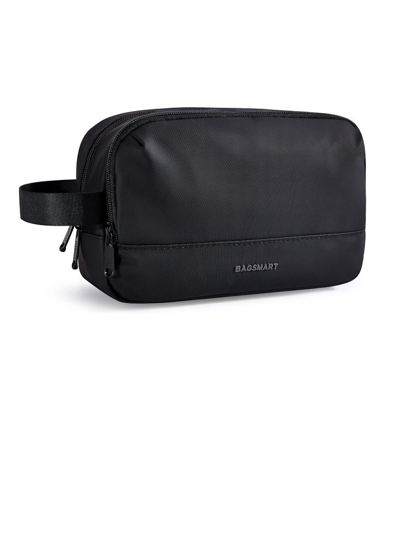 BAGSMART BAGSMART Travel Toiletry Bag for Men, Dopp Kit Water Resistant Shaving Bag for Toiletries Accessories, Black-Medium  - Image 1