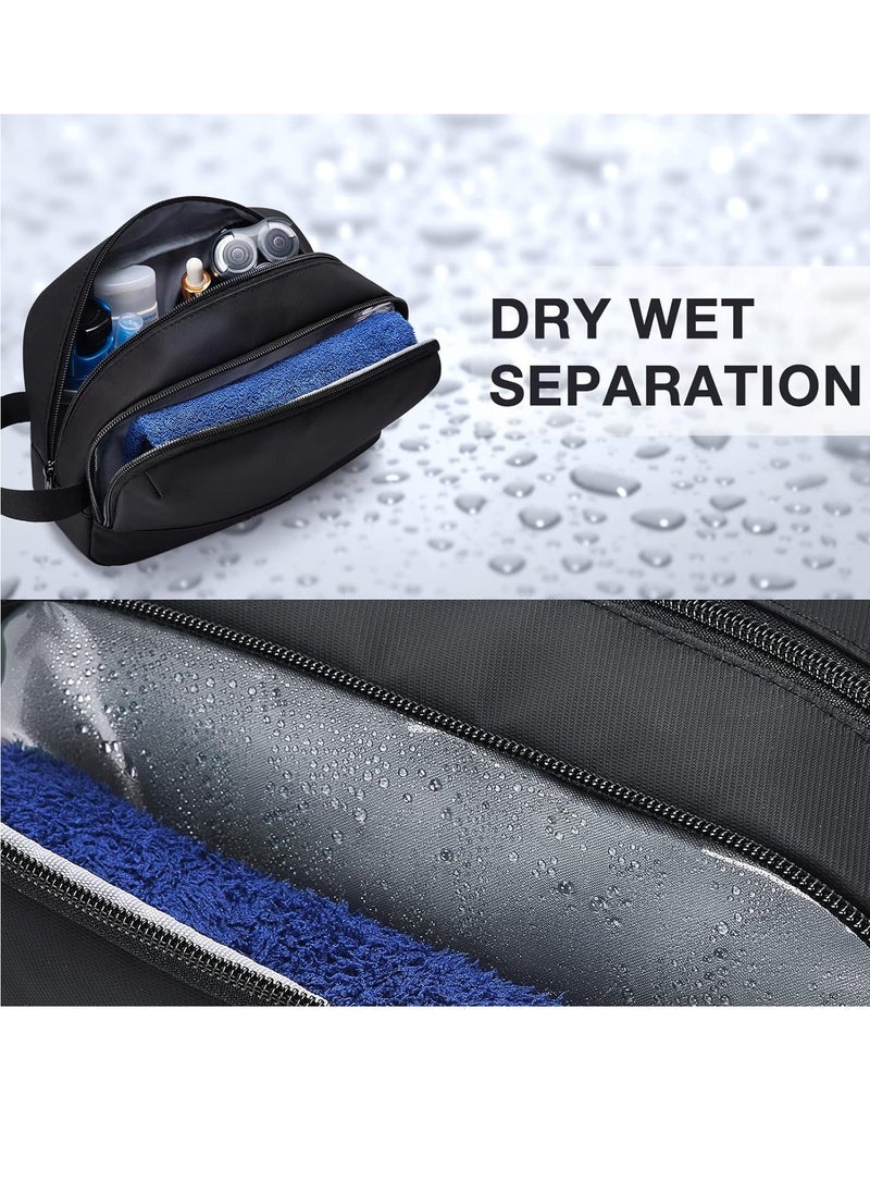 BAGSMART BAGSMART Travel Toiletry Bag for Men, Dopp Kit Water Resistant Shaving Bag for Toiletries Accessories, Black-Medium  - Image 3