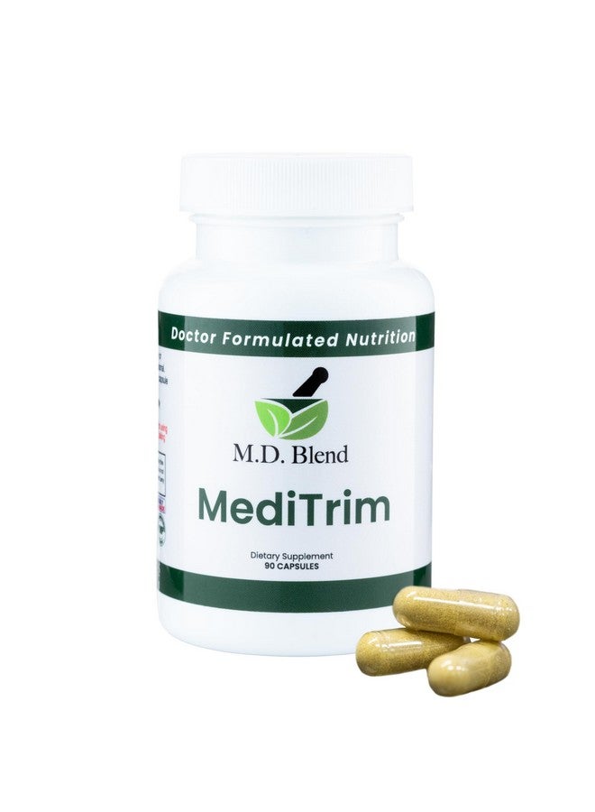 M.D. Blend M.D. MediTrim - Expert Formulated Supplement Energy, Satiety, & Physique Goals - Smooth System Balance - Green Coffee Bean, Green Tea, Apple Cider Vinegar, Hibiscus - 90 Capsules - Image 1