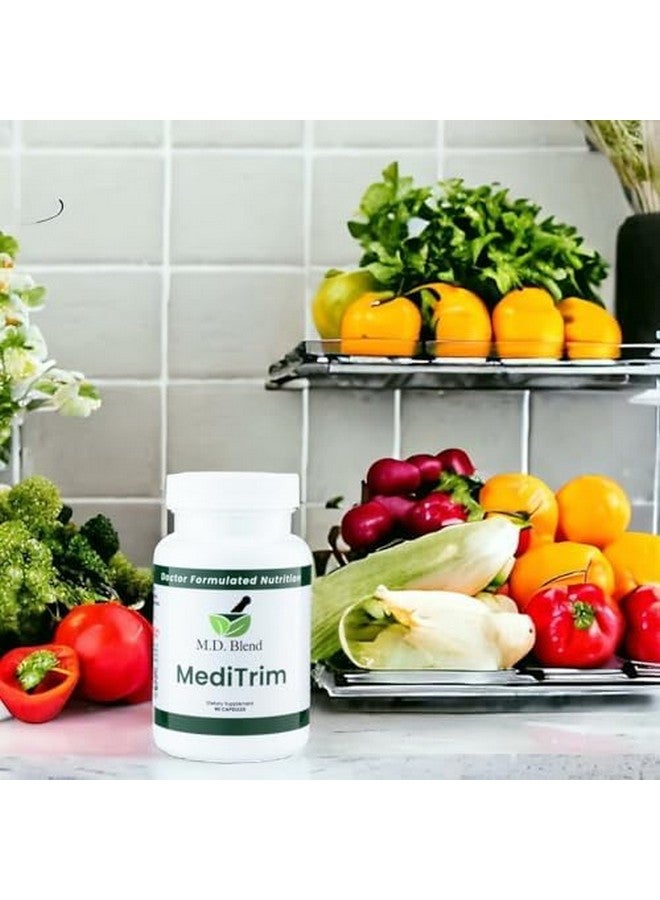 M.D. Blend M.D. MediTrim - Expert Formulated Supplement Energy, Satiety, & Physique Goals - Smooth System Balance - Green Coffee Bean, Green Tea, Apple Cider Vinegar, Hibiscus - 90 Capsules - Image 5