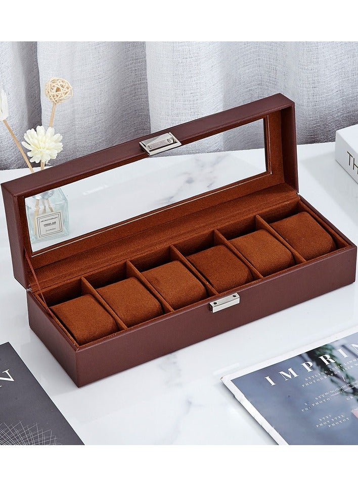 general Watch Box for Men, Mens Watch Case, Watch Storage Watch Holder Organizer for Men, Watch Display Case With Glass Lid - Image 1