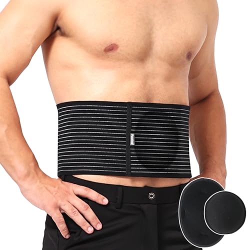 Pauline Umbilical Hernia Belt with 2x Compression Pads, Abdominal Support Binder for Men & Women Belly Compression/Incisional, Femoral, Spigelian Hernia Post Surgery Pain Relief (L/XL) - Image 1