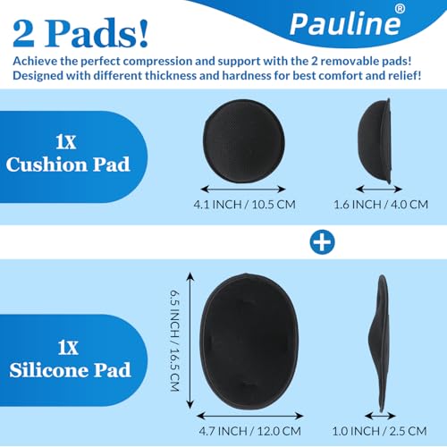 Pauline Umbilical Hernia Belt with 2x Compression Pads, Abdominal Support Binder for Men & Women Belly Compression/Incisional, Femoral, Spigelian Hernia Post Surgery Pain Relief (L/XL) - Image 5