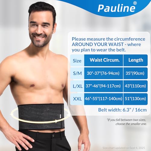 Pauline Umbilical Hernia Belt with 2x Compression Pads, Abdominal Support Binder for Men & Women Belly Compression/Incisional, Femoral, Spigelian Hernia Post Surgery Pain Relief (L/XL) - Image 4