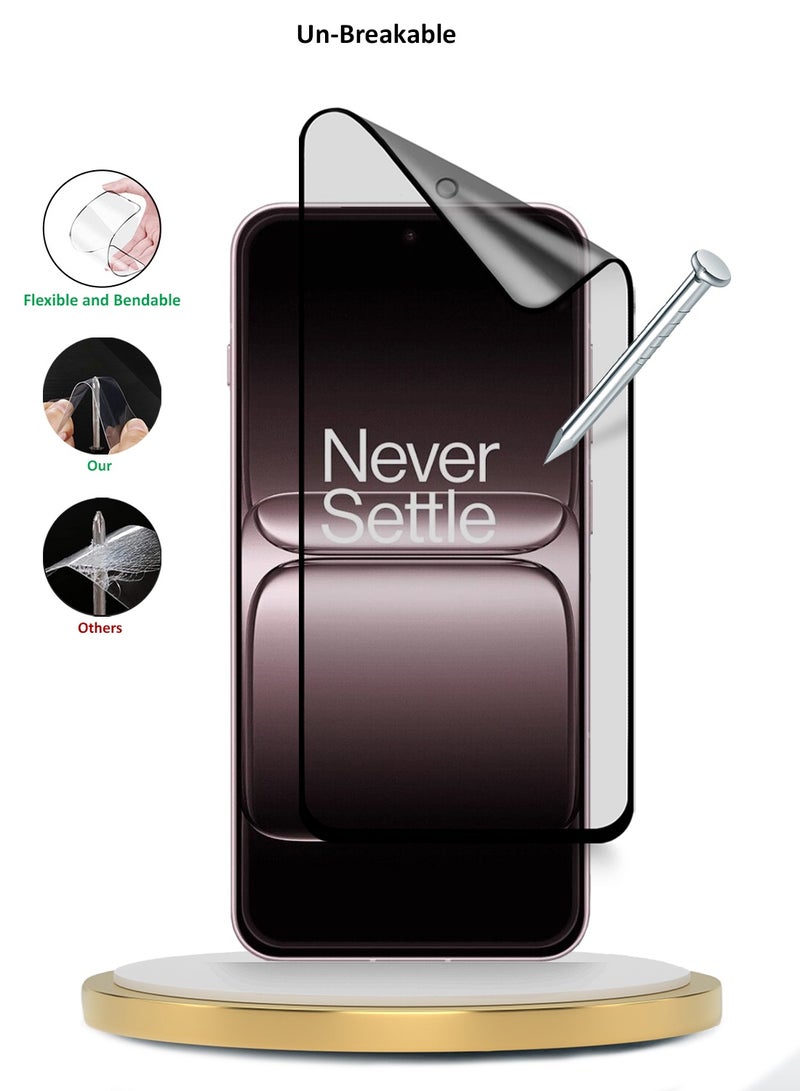 Wtech OnePlus 13s 5G 2025 Premium Nano Ceramic Full Glue Full Cover Matte Flexible Screen Protector (MSCNMN) - Clear/Black - Image 4