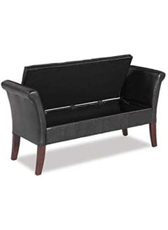 R2R FURNITURE R2R Rolled Arm Rest Rectangular Bench, Black - Rb1  - Image 1