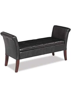 R2R FURNITURE R2R Rolled Arm Rest Rectangular Bench, Black - Rb1  - Image 2