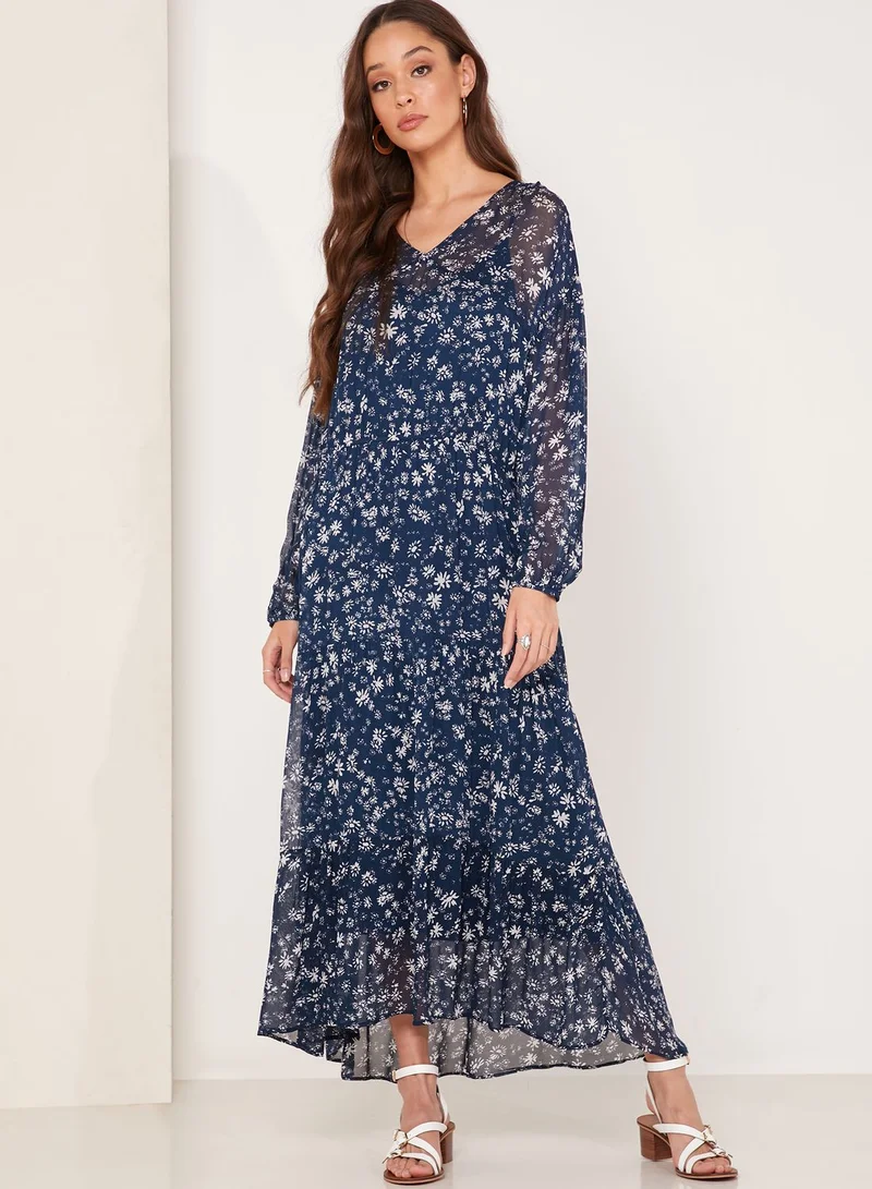 Free People FLORAL MIDI DRESS