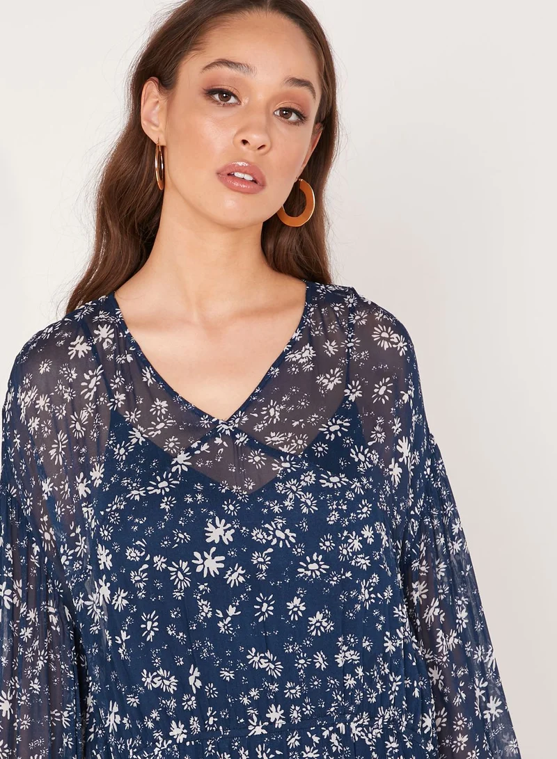 Free People FLORAL MIDI DRESS