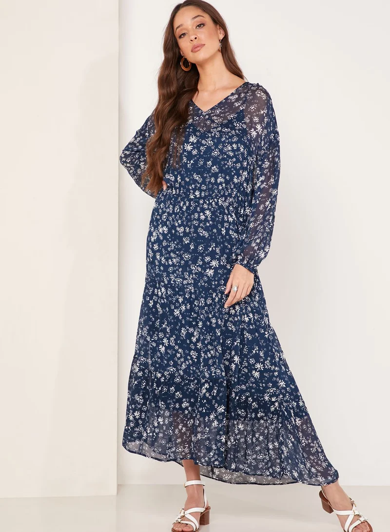 Free People FLORAL MIDI DRESS