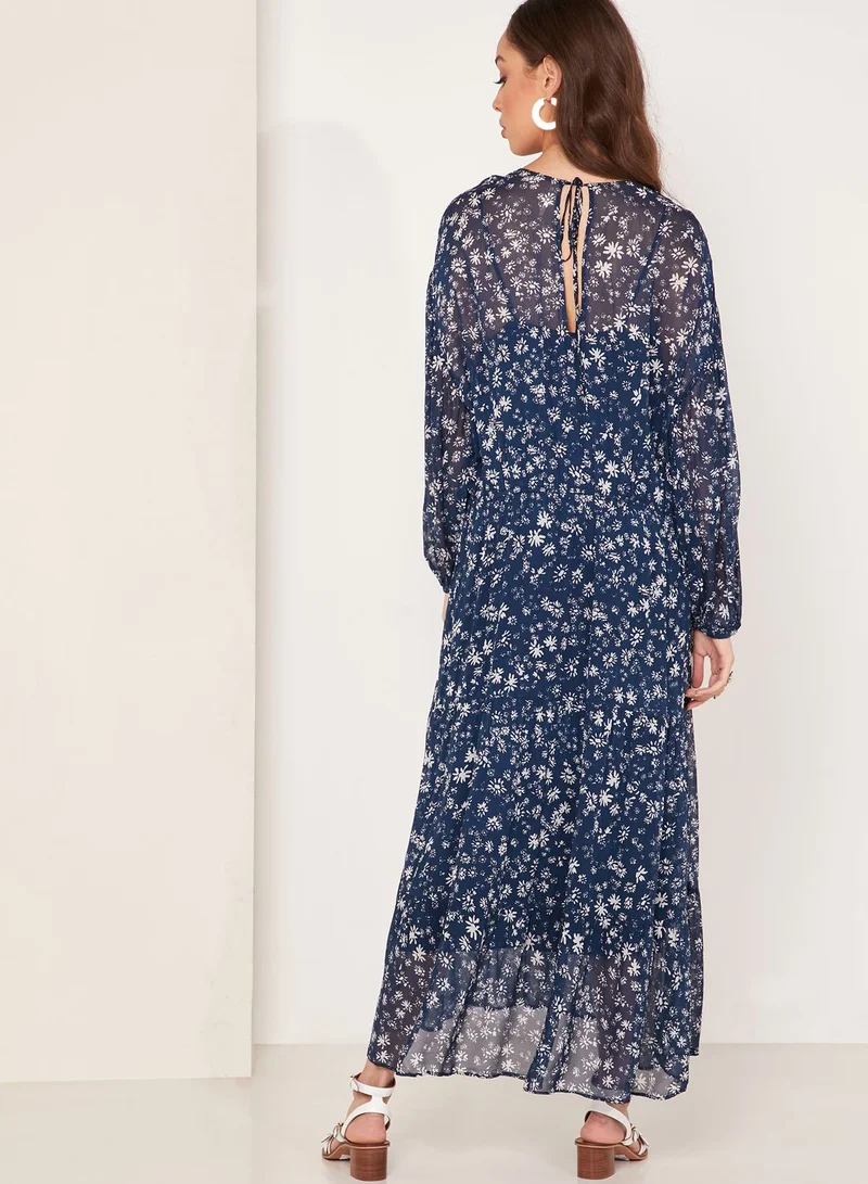 Free People FLORAL MIDI DRESS