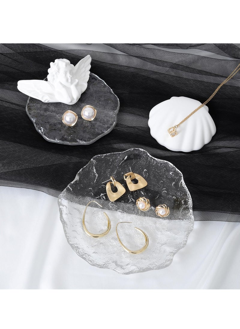 SYOSI - Crystal Jewelry Dish Trays for Rings, Earrings, Necklaces, Elegant Gift for Women, Set of 3 - Image 1