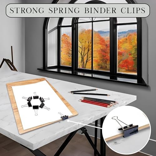 Eduway Multipurpose Wooden Drawing Board & Lap Board | Include 2 Clips for Holding Paper | Study Pad, Writing Pad for Keyboard & Laptop | Smooth Surface Plank for Students, Artists | Brown - 16x24 - Image 2