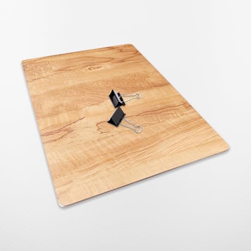 Eduway Multipurpose Wooden Drawing Board & Lap Board | Include 2 Clips for Holding Paper | Study Pad, Writing Pad for Keyboard & Laptop | Smooth Surface Plank for Students, Artists | Brown - 16x24 - Image 1