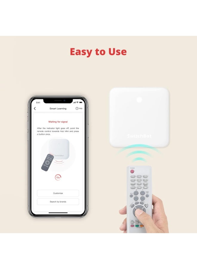 SwitchBot Universal Smart Remote Hub WiFi IR Controller for TV AC Fan Light Projector Compatible with Android & iOS - White - Image 3