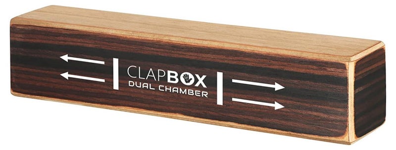 Clapbox Dual Chamber Sound Shaker- Rubber Wood (Brown) - Image 1