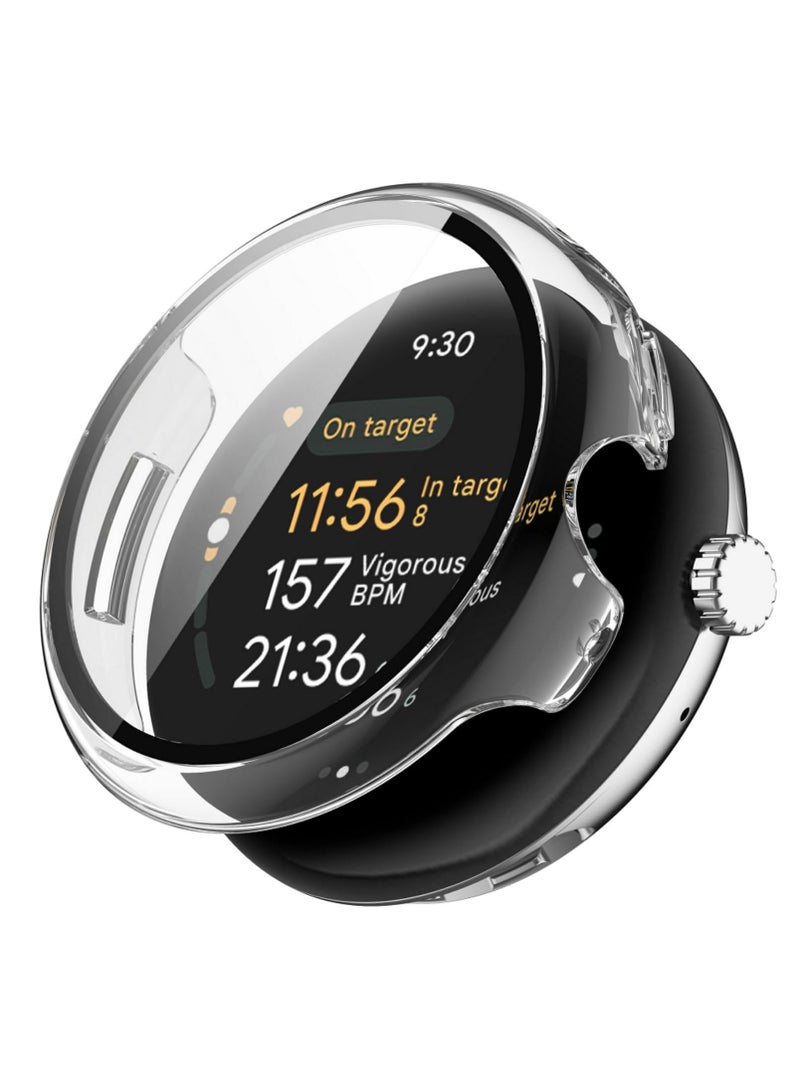 1pcs PC Tempered Glass Case For Google Pixel Watch 3 HD High Penetration Screen Protector Smart Watches Accessories Transparent 45mm - Image 1