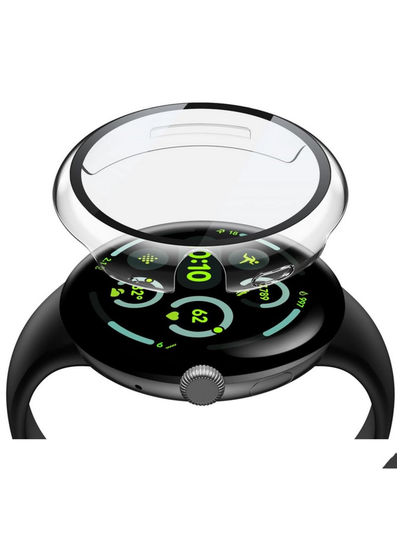 1pcs PC Tempered Glass Case For Google Pixel Watch 3 HD High Penetration Screen Protector Smart Watches Accessories Transparent 45mm - Image 4