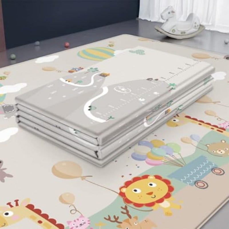 Beauenty Baby Play Mat 200 180 1CM Waterproof Non-Slip Large Reversible Playmat Crawling Mat Extra Thick Soft Baby Playmats for Playing or Camping Mat Bedroom Living Room Plush Carpet Area B - Image 1