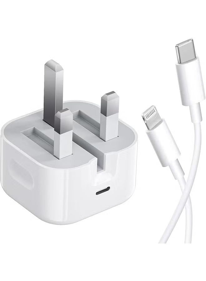 نيبودون شاحن سريع 20 وات USB-C مع كيبل 1 متر USB-C الي Lightning متوافق مع اجهزة الايفون - Image 2