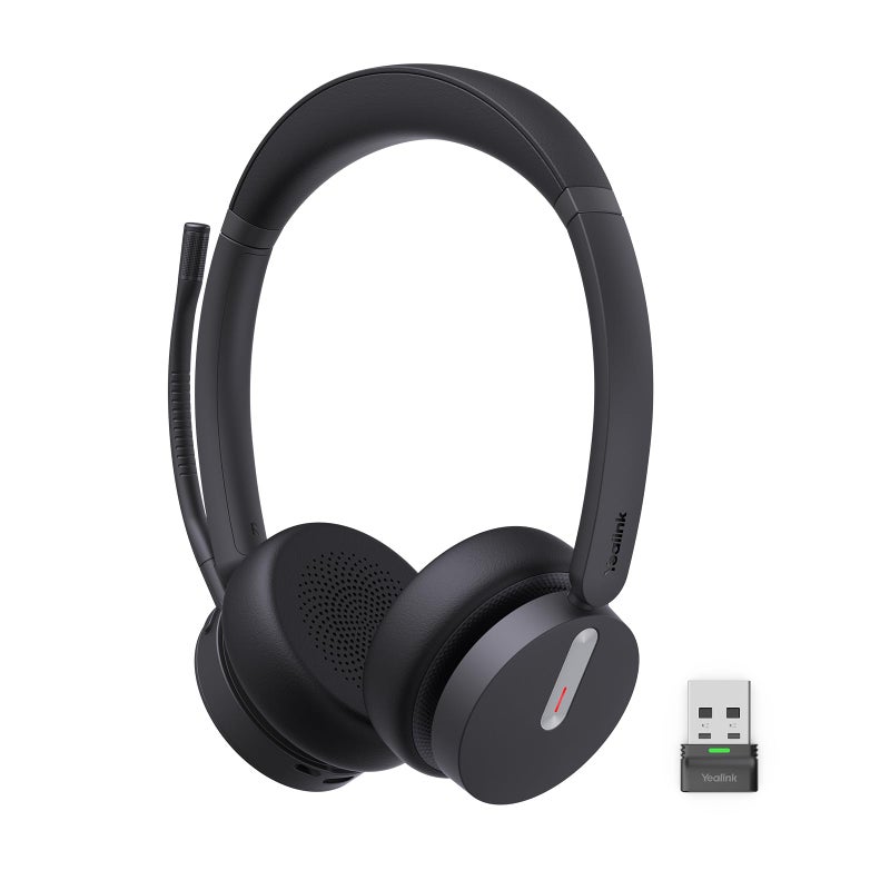 Yealink BH70 Dual Wireless Headset with Mic for Work, Bluetooth Headphone with Teams Certification, up to 35h Talk Time, 147g All-Day Wearing Comfort, Perfect for Open Office Home Hybrid Work, USB-A - Image 1