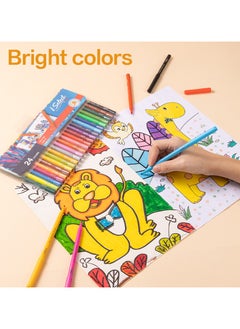 Deli Deli EC169-24 iSelect Felt Tip Pens – 24 Colors Set, Bright & Vibrant Ink, Soft Grip, Non-Toxic, Ideal for Drawing, Coloring, and Crafting.  - Image 3