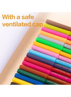 Deli Deli EC169-24 iSelect Felt Tip Pens – 24 Colors Set, Bright & Vibrant Ink, Soft Grip, Non-Toxic, Ideal for Drawing, Coloring, and Crafting.  - Image 4
