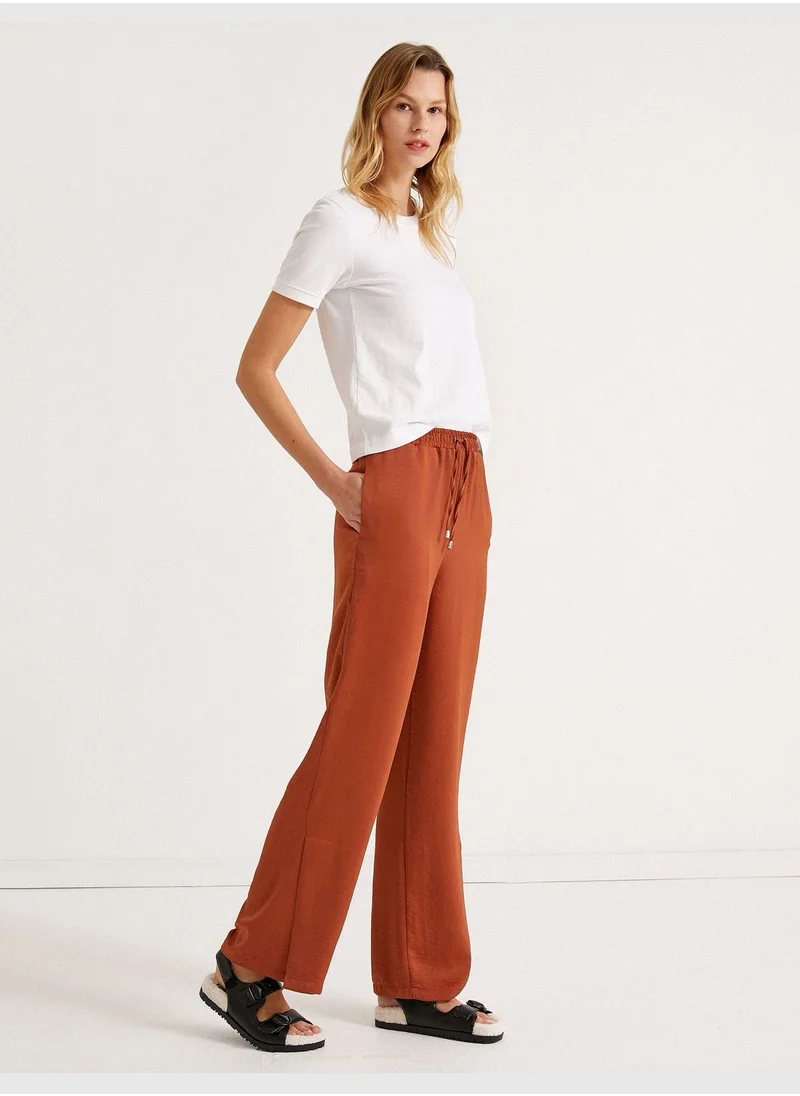 كوتون Slit Trousers