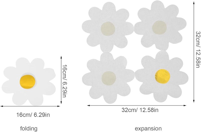 Gold Foil Daisy Paper Napkins 40 Sheets For Weddings Birthdays Bridal Showers - Image 3