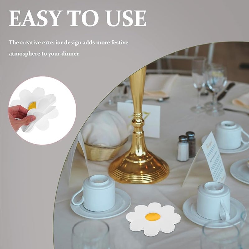 Gold Foil Daisy Paper Napkins 40 Sheets For Weddings Birthdays Bridal Showers - Image 4