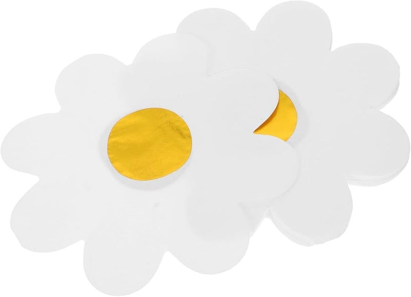 Gold Foil Daisy Paper Napkins 40 Sheets For Weddings Birthdays Bridal Showers - Image 2