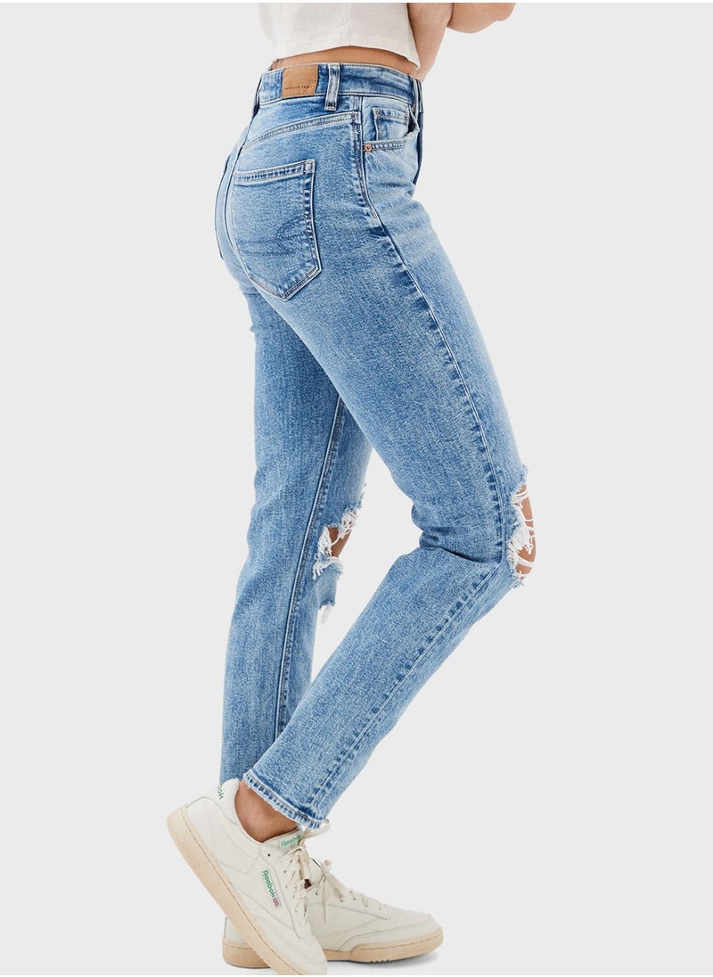 American Eagle - Ripped Mom Jeans - Image 1