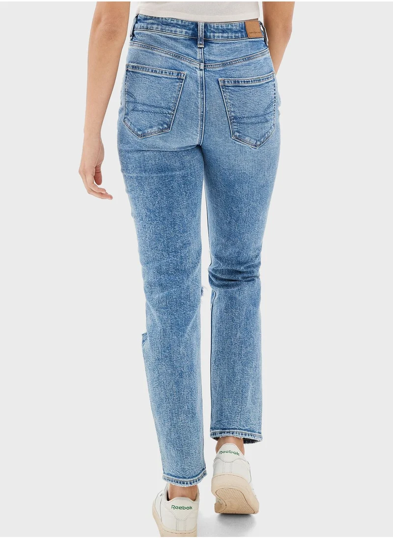 American Eagle Ripped Mom Jeans