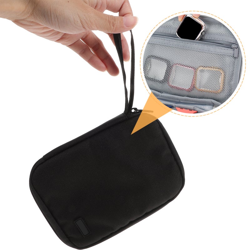 Portable Watch Pouch Watch Storage Bag Portable Charge Cable Pouch Watch Accessory - Image 4